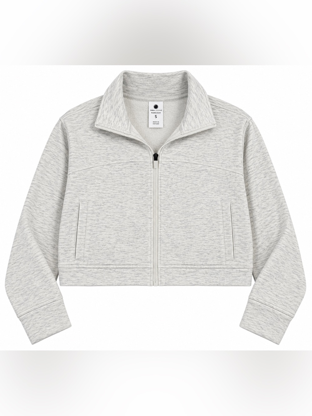 Yogalicious Cloud Plush Elite Bomber Jacket Heather Gray S